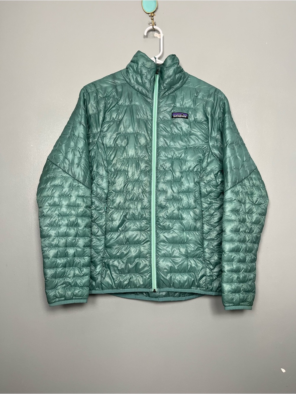 Patagonia Micro Puff Jacket Women’s Size S Beryl Green 84070 Lightweight Quilted